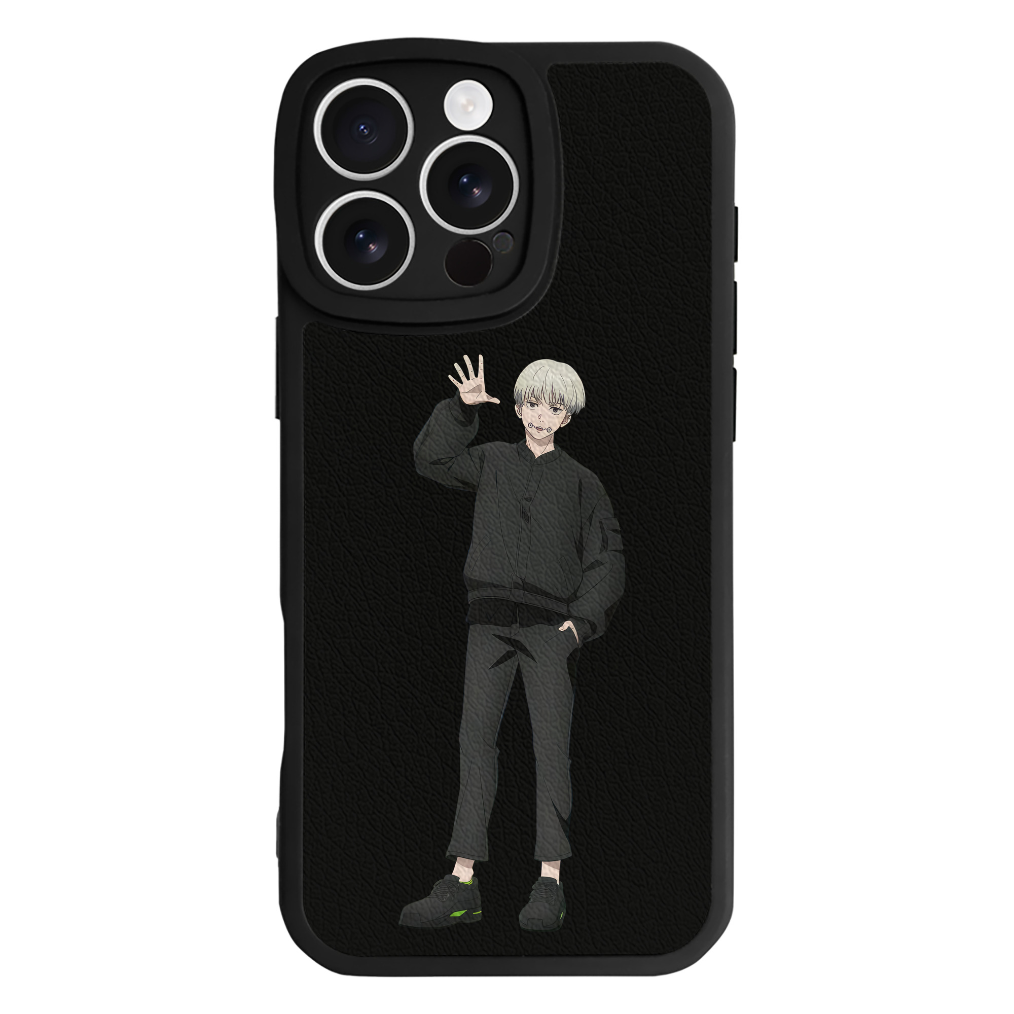 （画像用） 呪術廻戦 Jujutsu Kaisen 【iPhone 16シリーズ対応】シリコンスマホケース（レザー調） 材質：シリコン